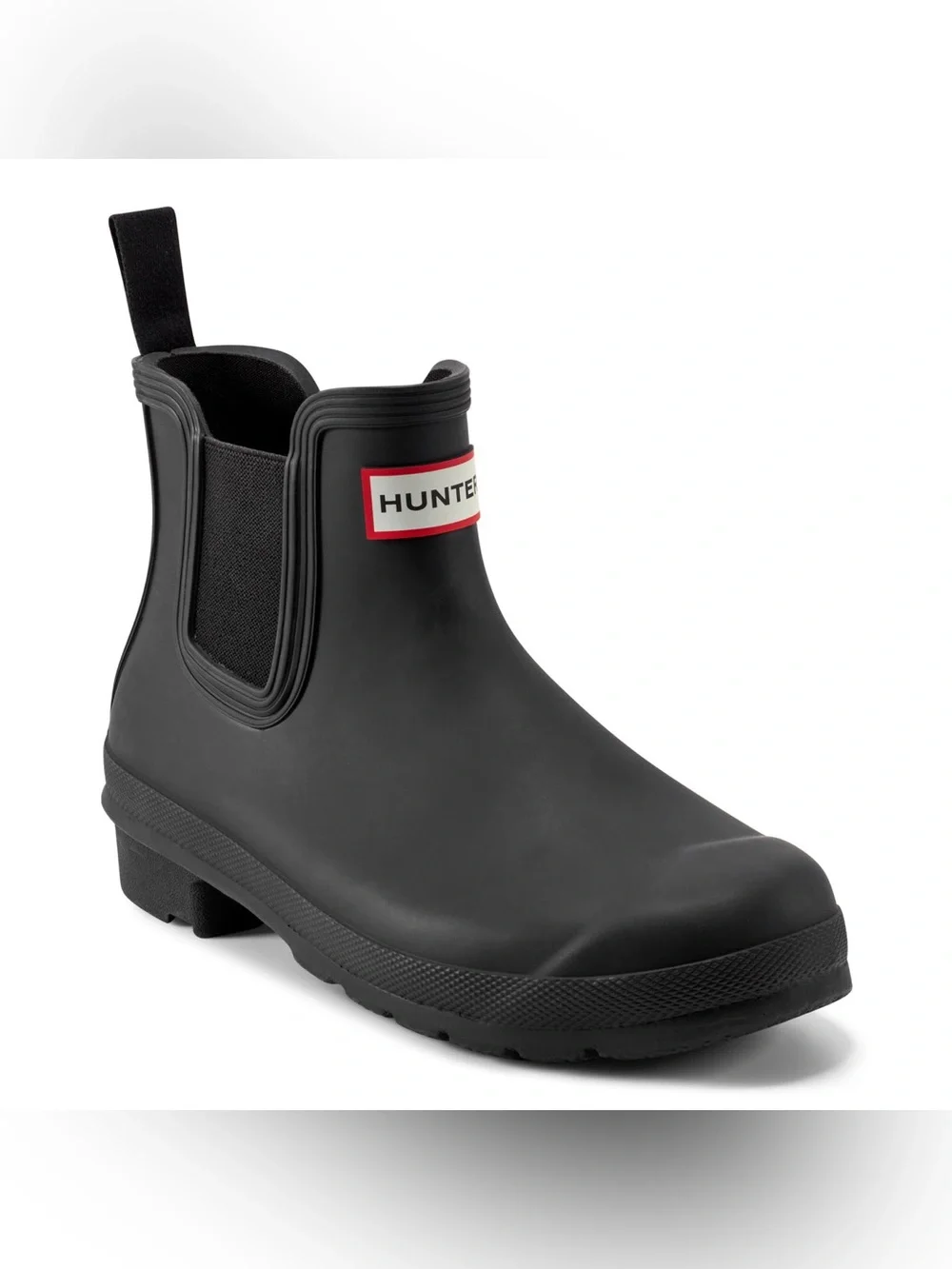 Hunter Women's Original Chelsea Boots Black Slip-On Rubber Ankle Boots